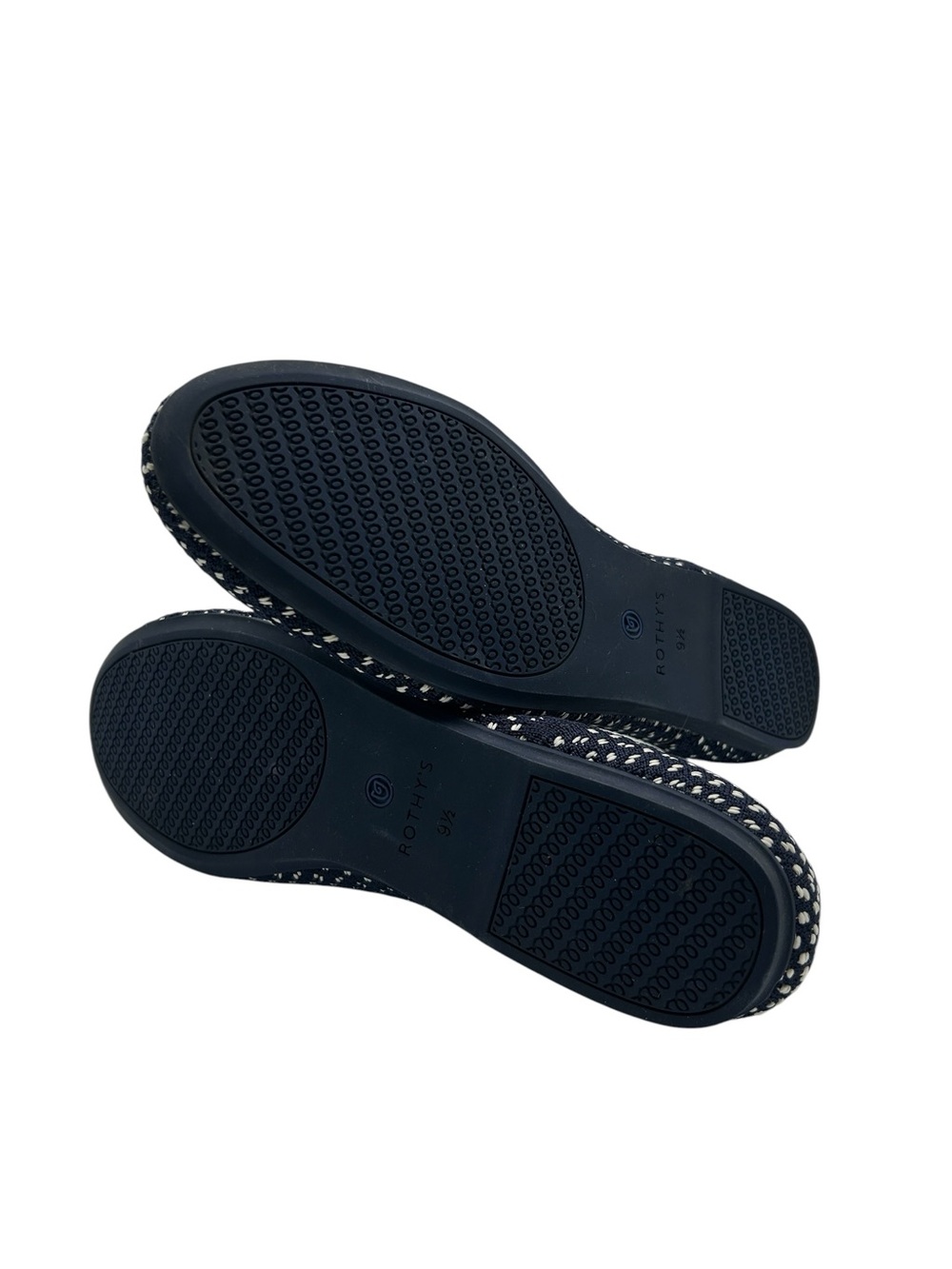 Rothy's Ballet Flats Size 9.5 Maritime Honeycomb Navy Blue Slip On Sustainable - Picture 4 of 9
